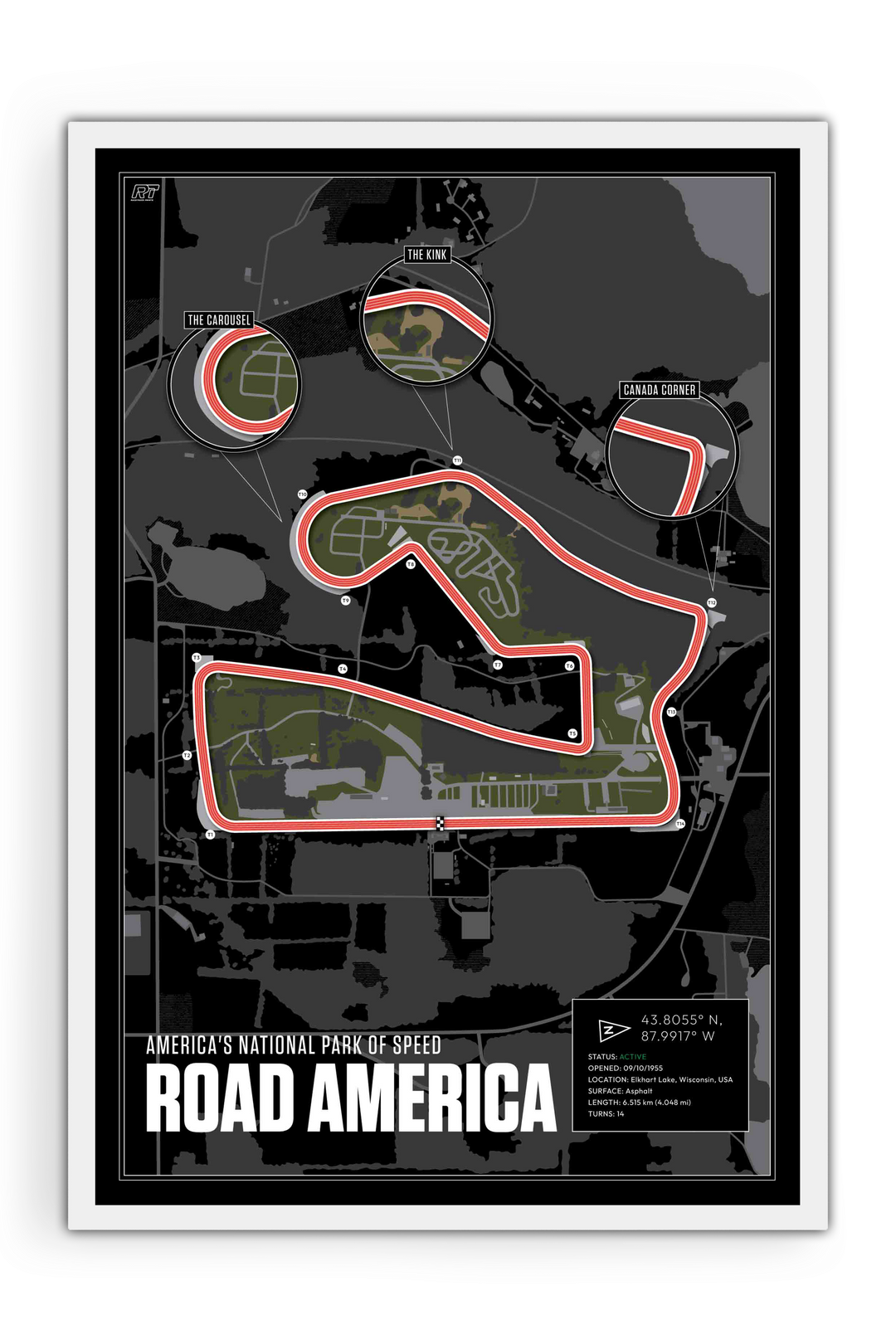 Road America, USA - Endurance Racetrack Artwork