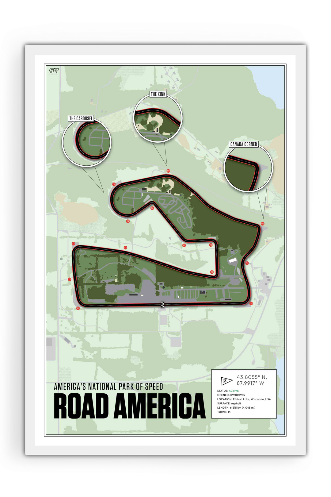Road America, USA - Endurance Racetrack Artwork