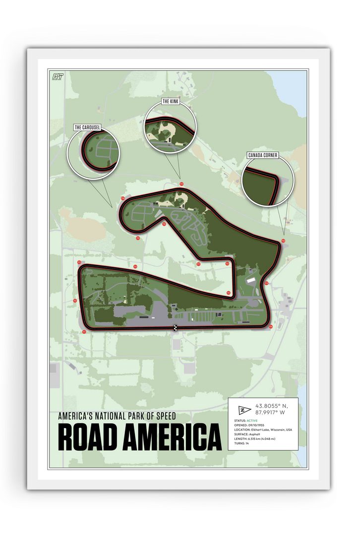 Road America, USA - Endurance Racetrack Artwork