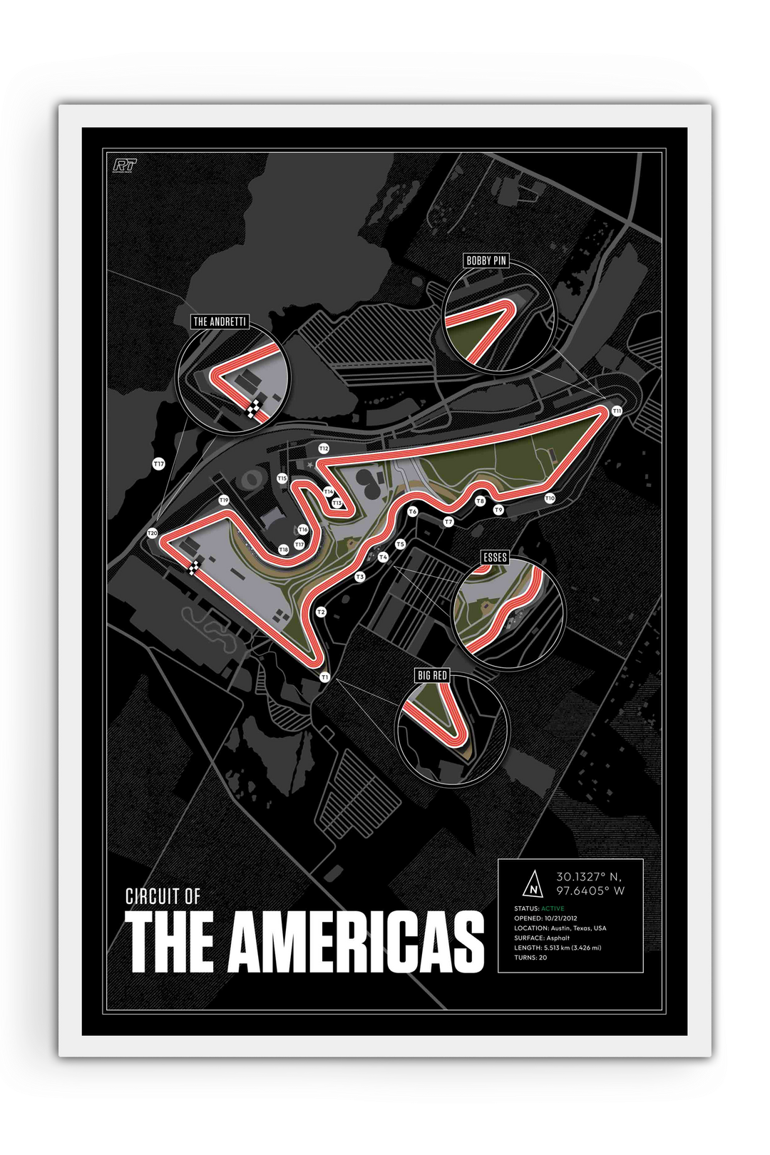 Circuit of the Americas, USA - F1 Racetrack Artwork