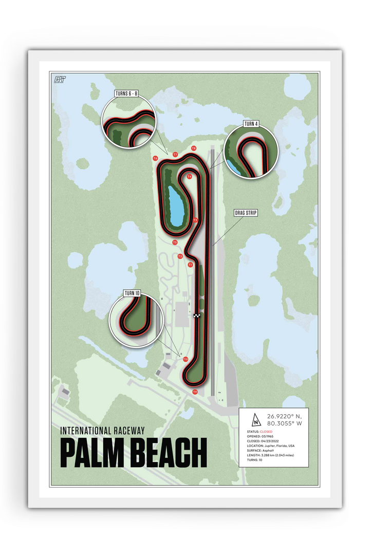 Palm Beach International Raceway, USA - Drag Strip Racetrack Artwork