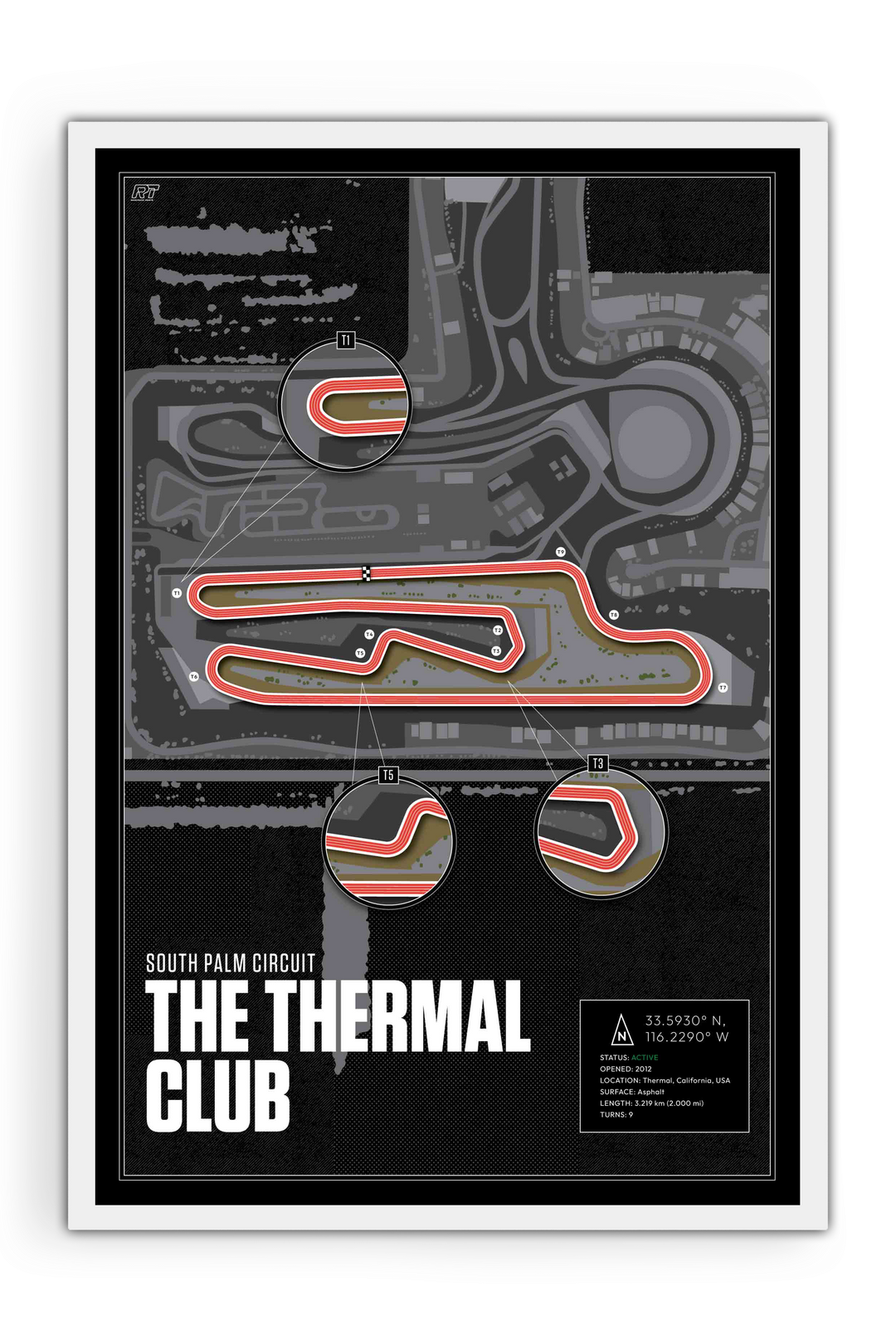 The Thermal Club – South Palm Circuit, USA - Training Racetrack Artwork