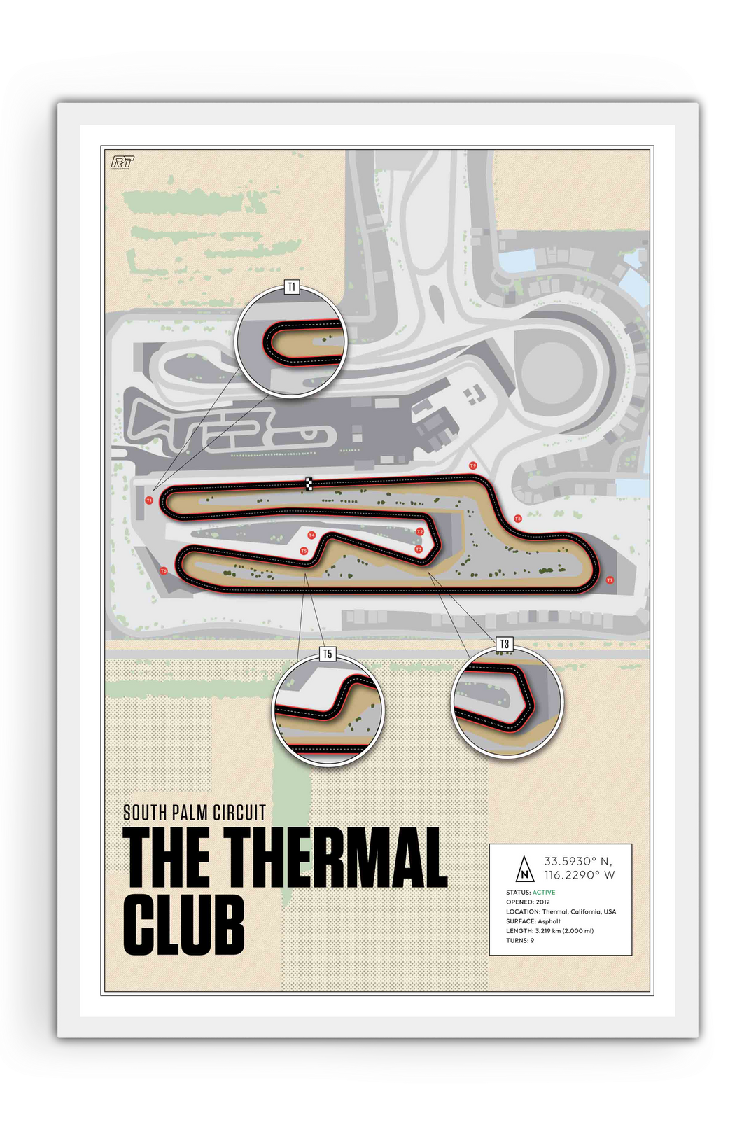 The Thermal Club – South Palm Circuit, USA - Training Racetrack Artwork